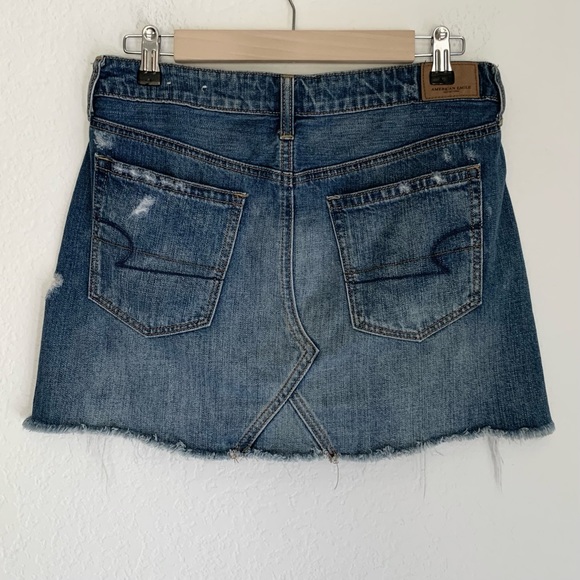 AEO Distressed Denim Mini Skirt - Picture 2 of 6